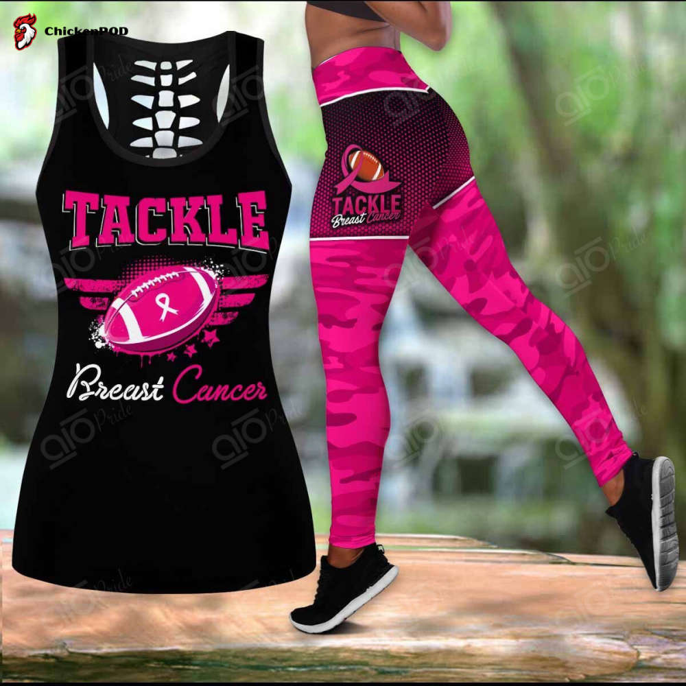 Sport Gift – Tackle Breast Cancer Hollow Tank Top or Legging