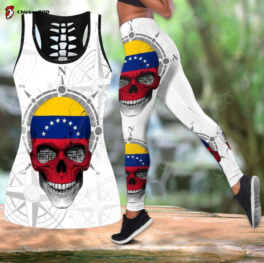 Sport Gift – Venezuela Skull Hollow Tank Top or Legging