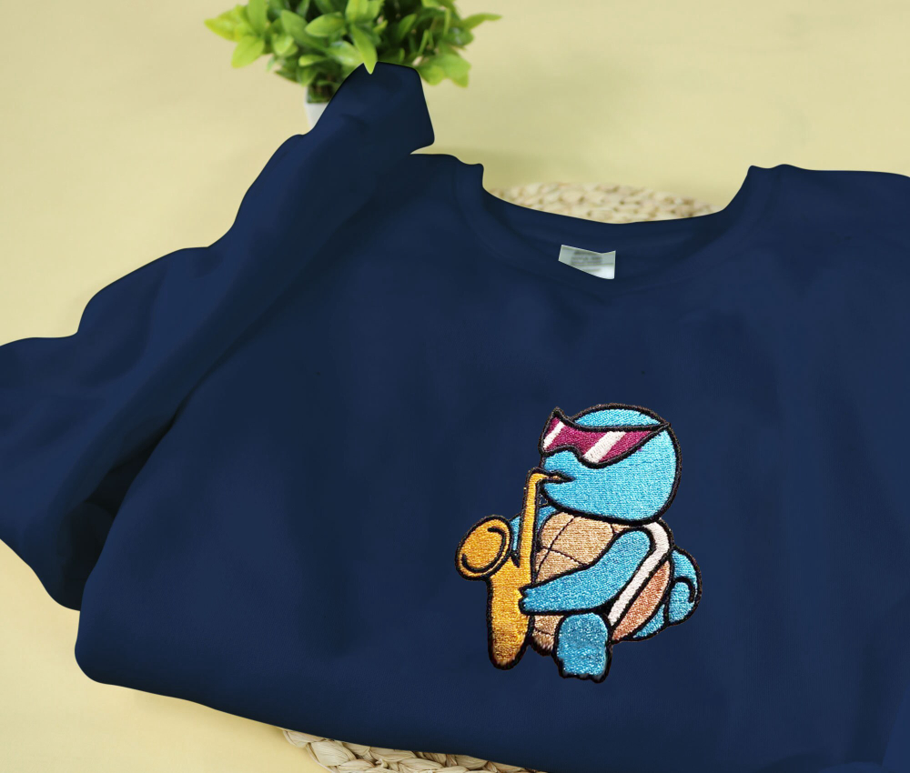 Squirtle Embroidered Sweatshirt: Perfect Christmas & Birthday Gifts