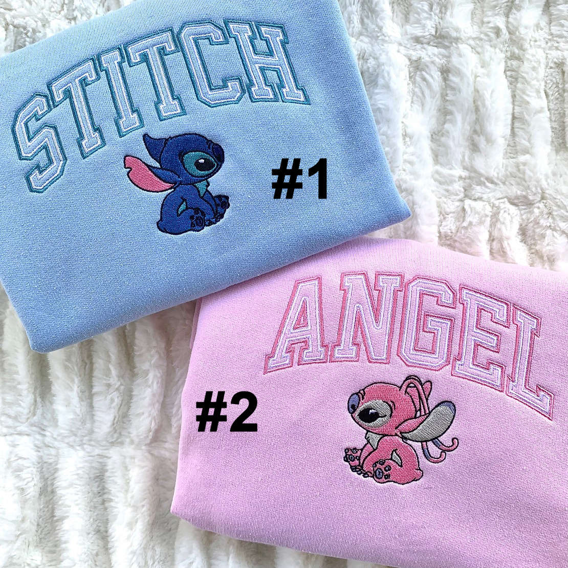 Hawaiian Friends Stitch & Lilo Disneyland Embroidered Sweatshirts: Fun Cozy Apparel for Disney Fans