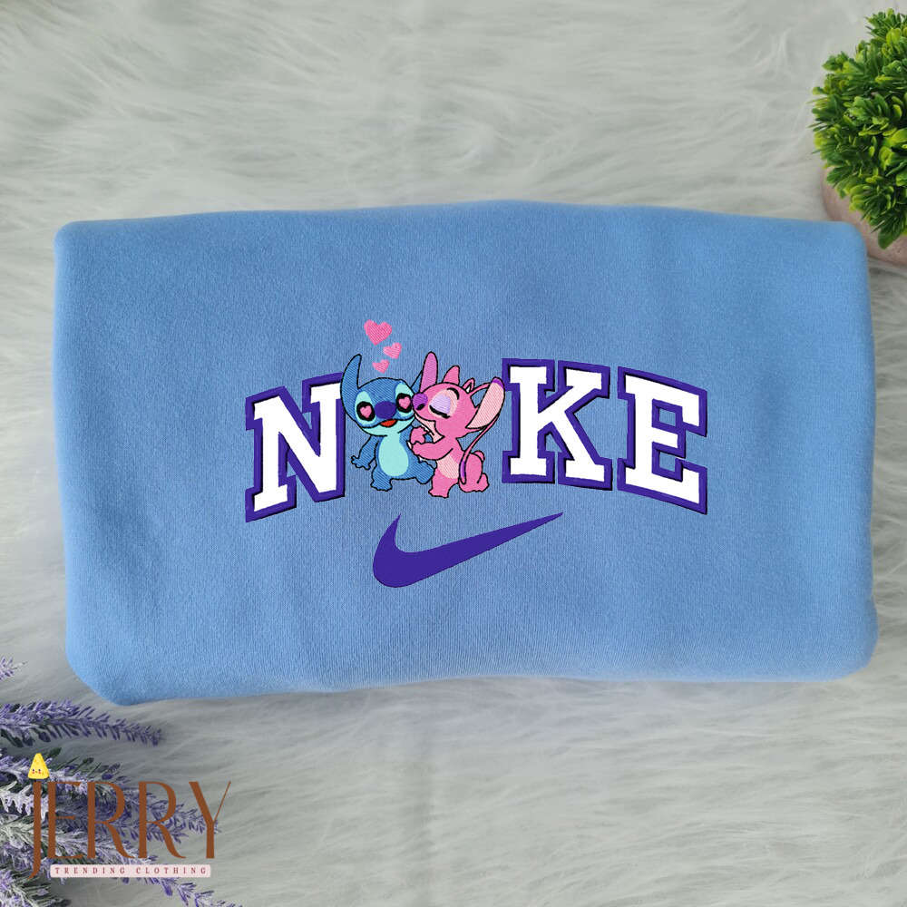 Disney Nike Sweatshirts: Stitch and Angel Embroidered – Unique Cozy Apparel