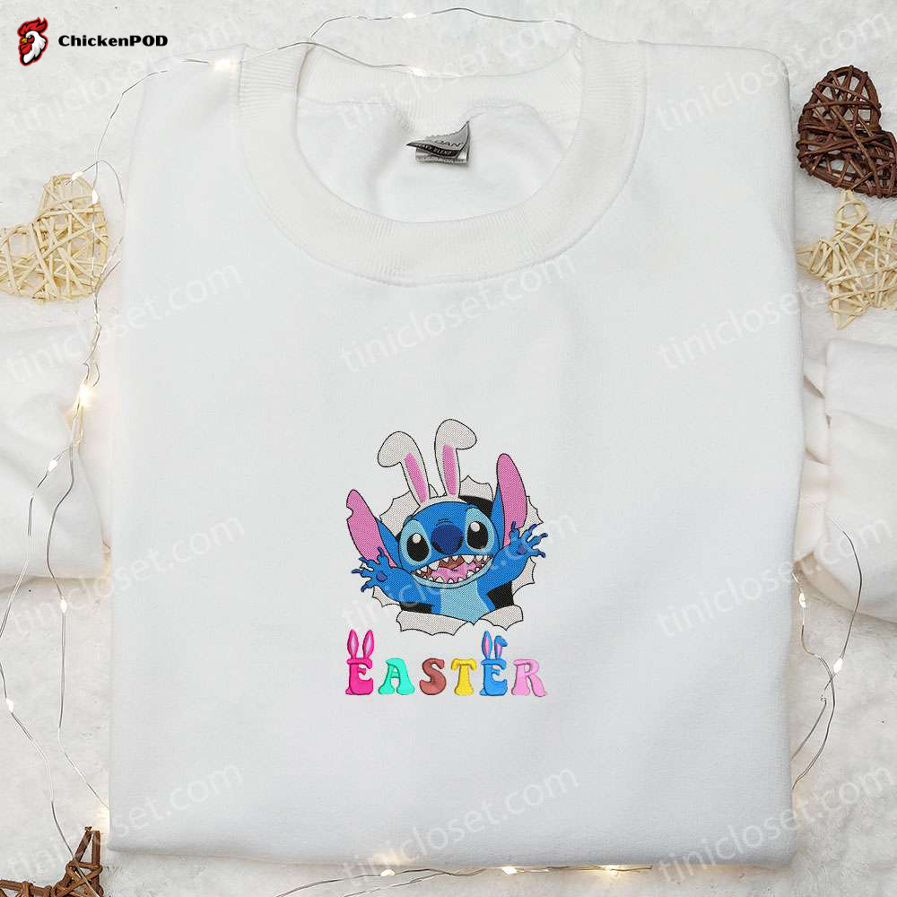 Stitch Easter Bunny Embroidered Shirt & Disney Characters Hoodie – Best Thanksgiving Day Gift Idea