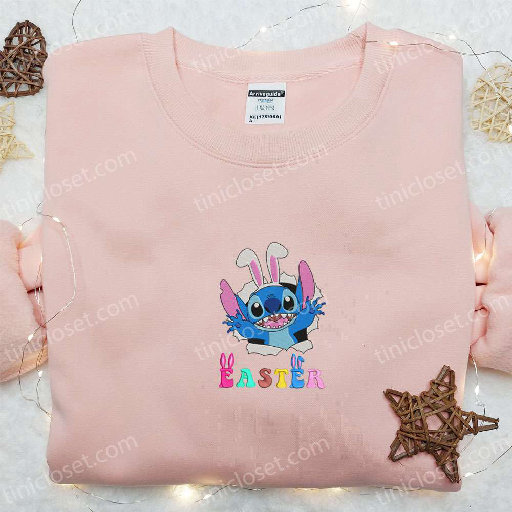 Stitch Easter Bunny Embroidered Shirt & Disney Characters Hoodie – Best Thanksgiving Day Gift Idea