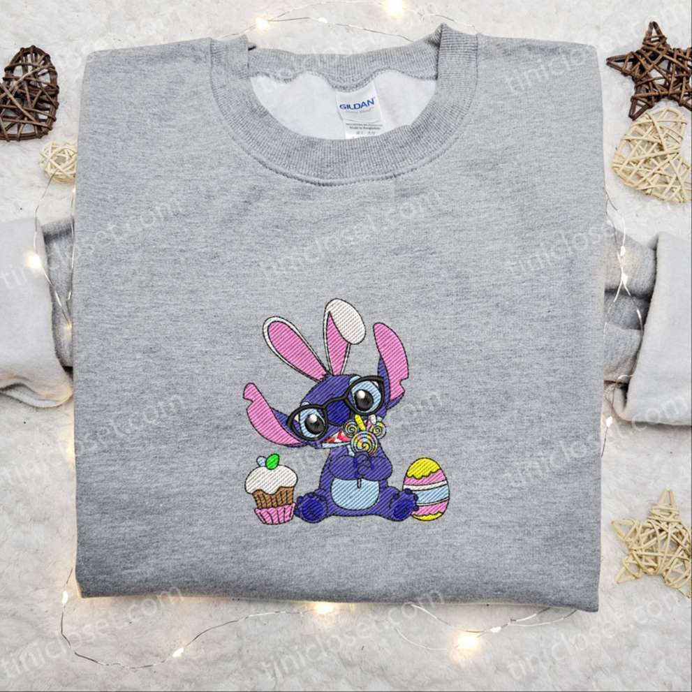 Stitch Easter Bunny Lollipop Embroidered Shirt & Disney Characters Hoodie – Perfect Thanksgiving Gift Idea!