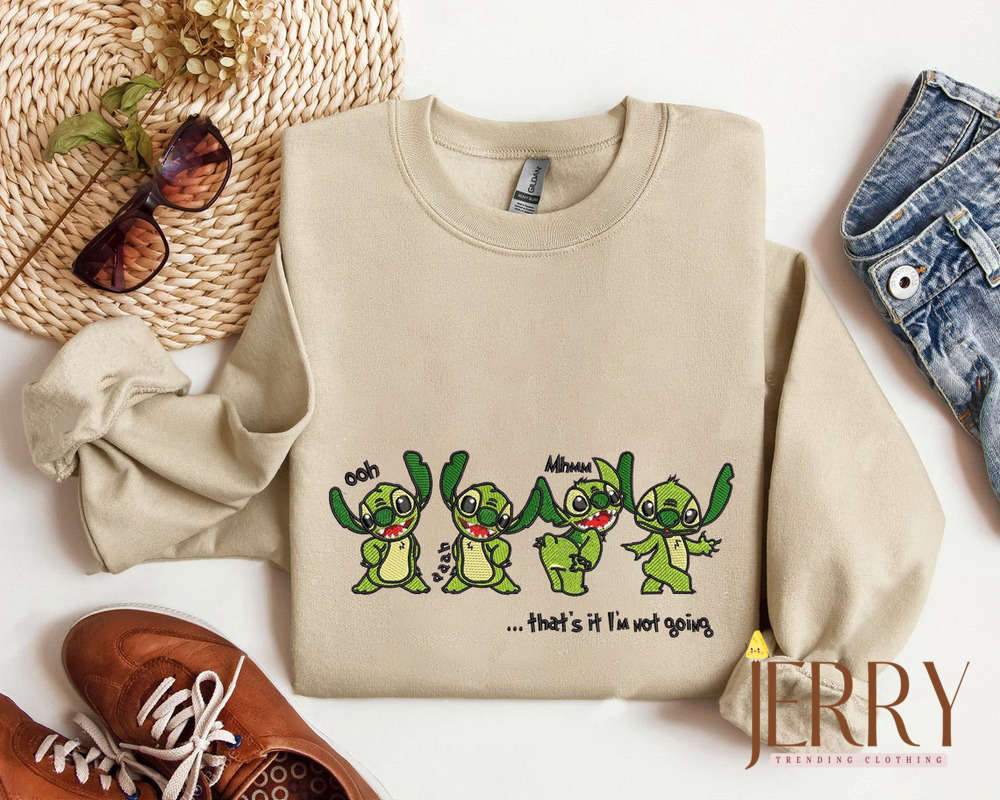 Stay Festive with Grinch On Off Mode Christmas Embroidered Sweatshirt