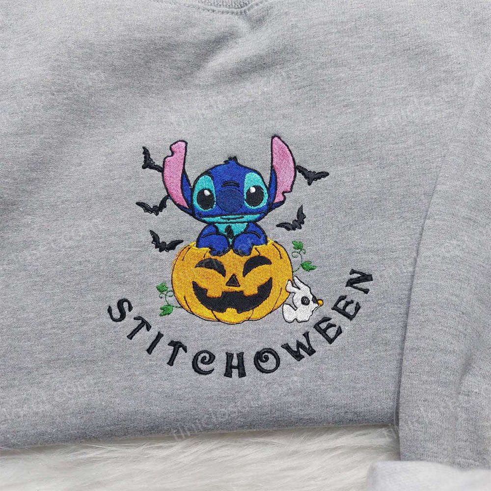 Spooktacular Stitchoween Pumpkin Shirt & Lilo & Stitch Embroidered Hoodie – Disney Halloween Shirts