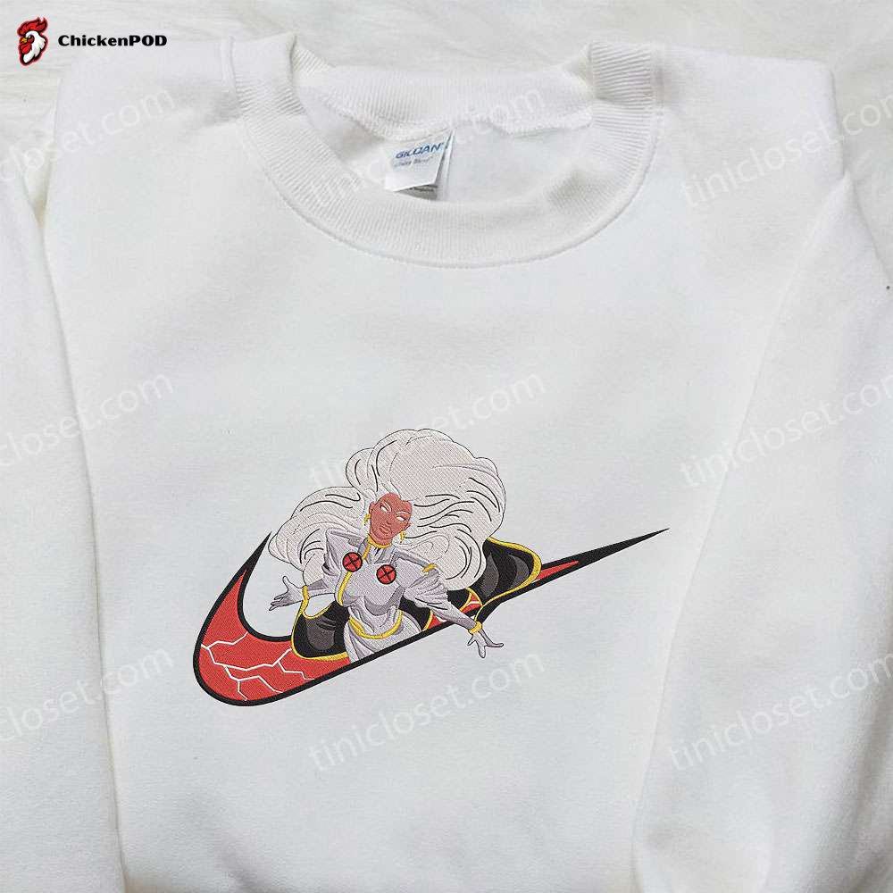 Exclusive Storm Figpin x Nike Hoodie & X-men Embroidered Shirts Inspired Nike Embroidery