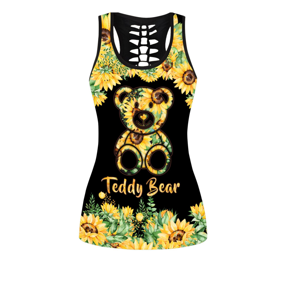 Sunflower Teddy Bear Combo Tanktop + Legging