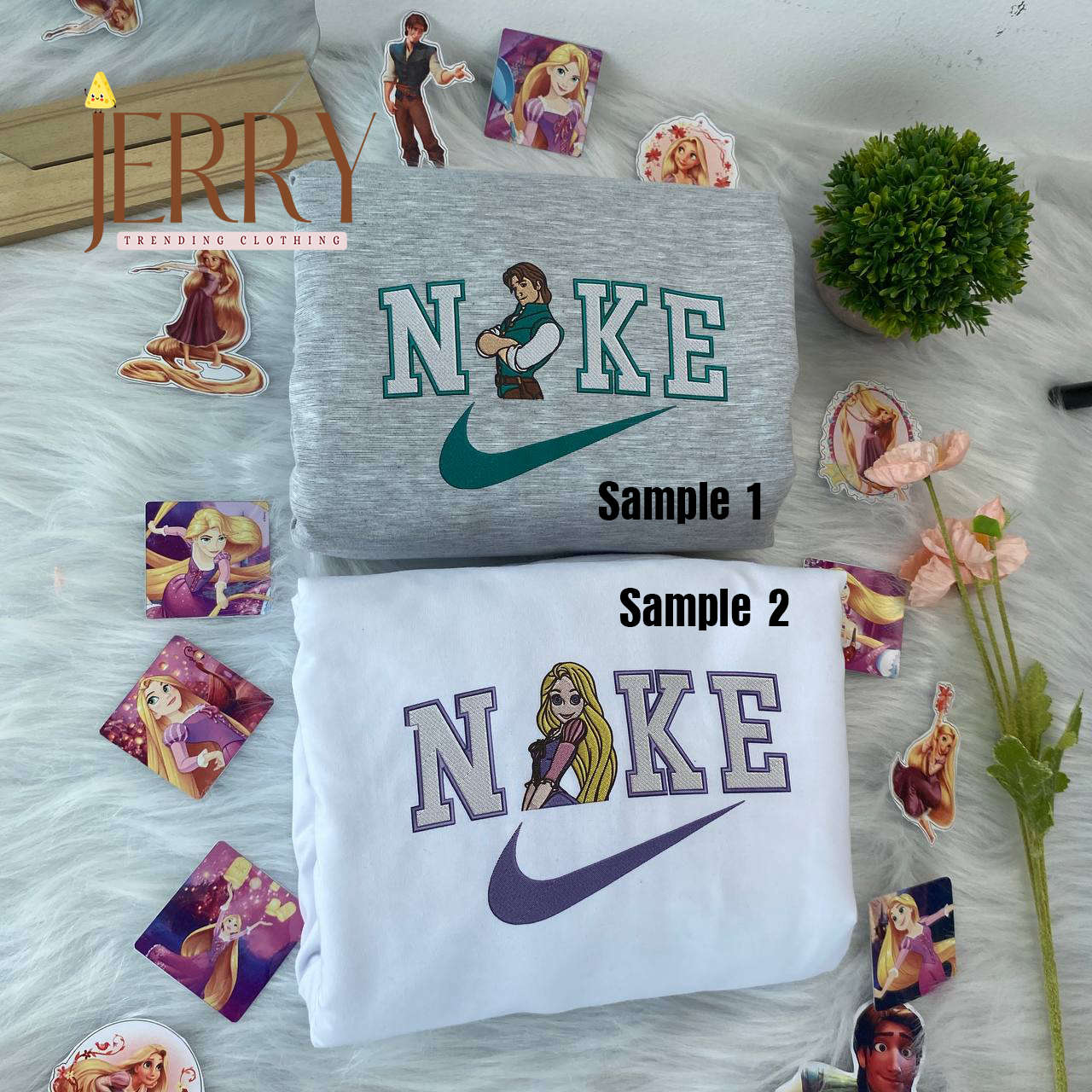 Disney Nike Embroidered Sweatshirts: Snow White & Prince Florian – Cozy and Magical!