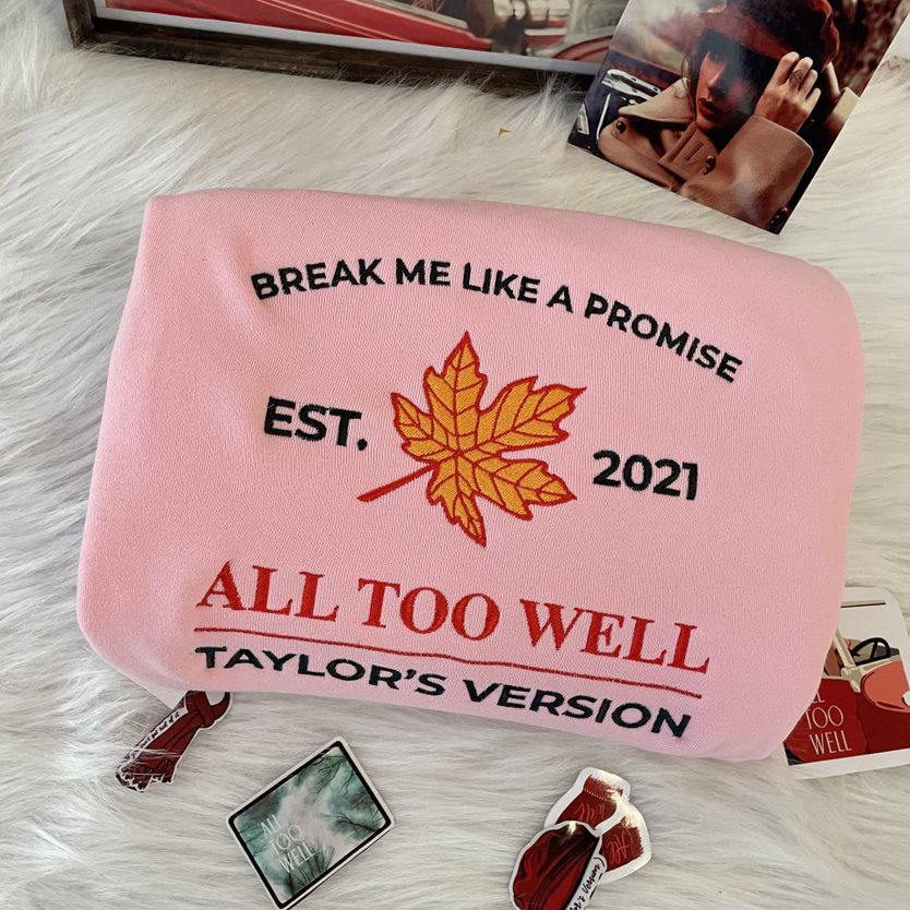 Taylor Swift All Too Well Sweatshirt: Stylish Embroidered Design for Fans