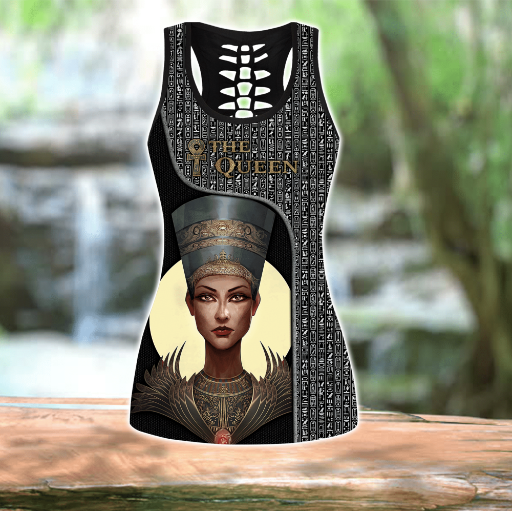 The Queen Ancient Egypt D print combo legging tank PDJJ.S