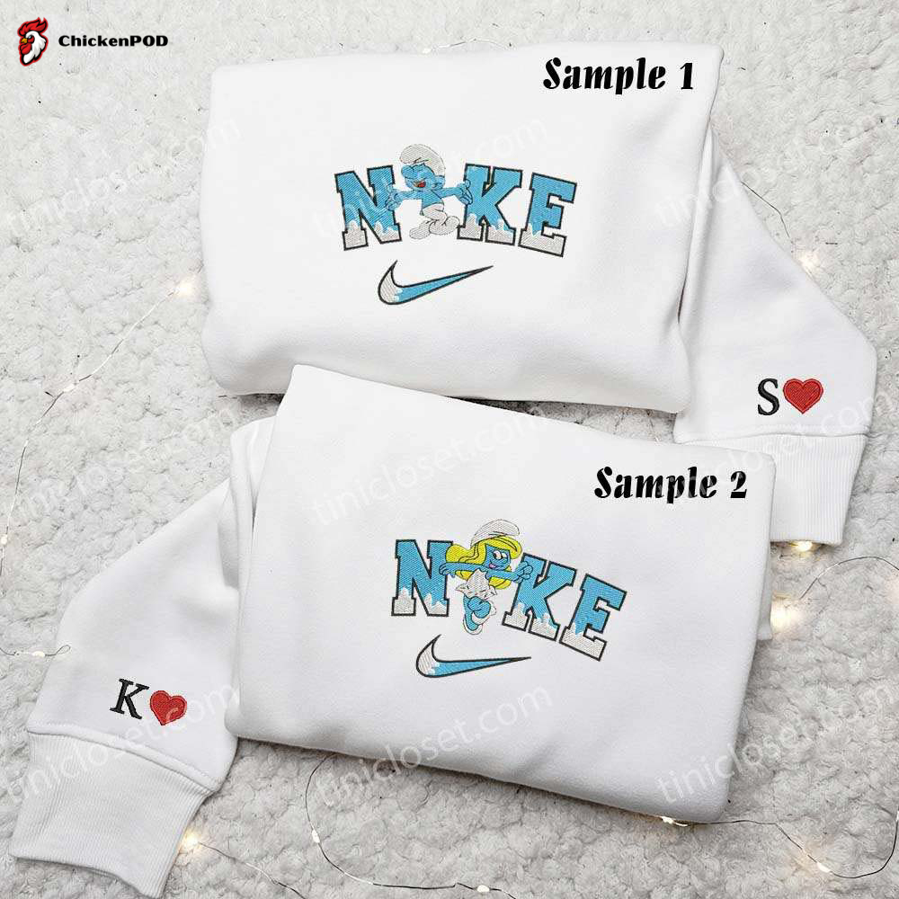 Embroidered Smurfs Couples Shirts: Fun & Stylish Matching Apparel for Fans – Buy Now!