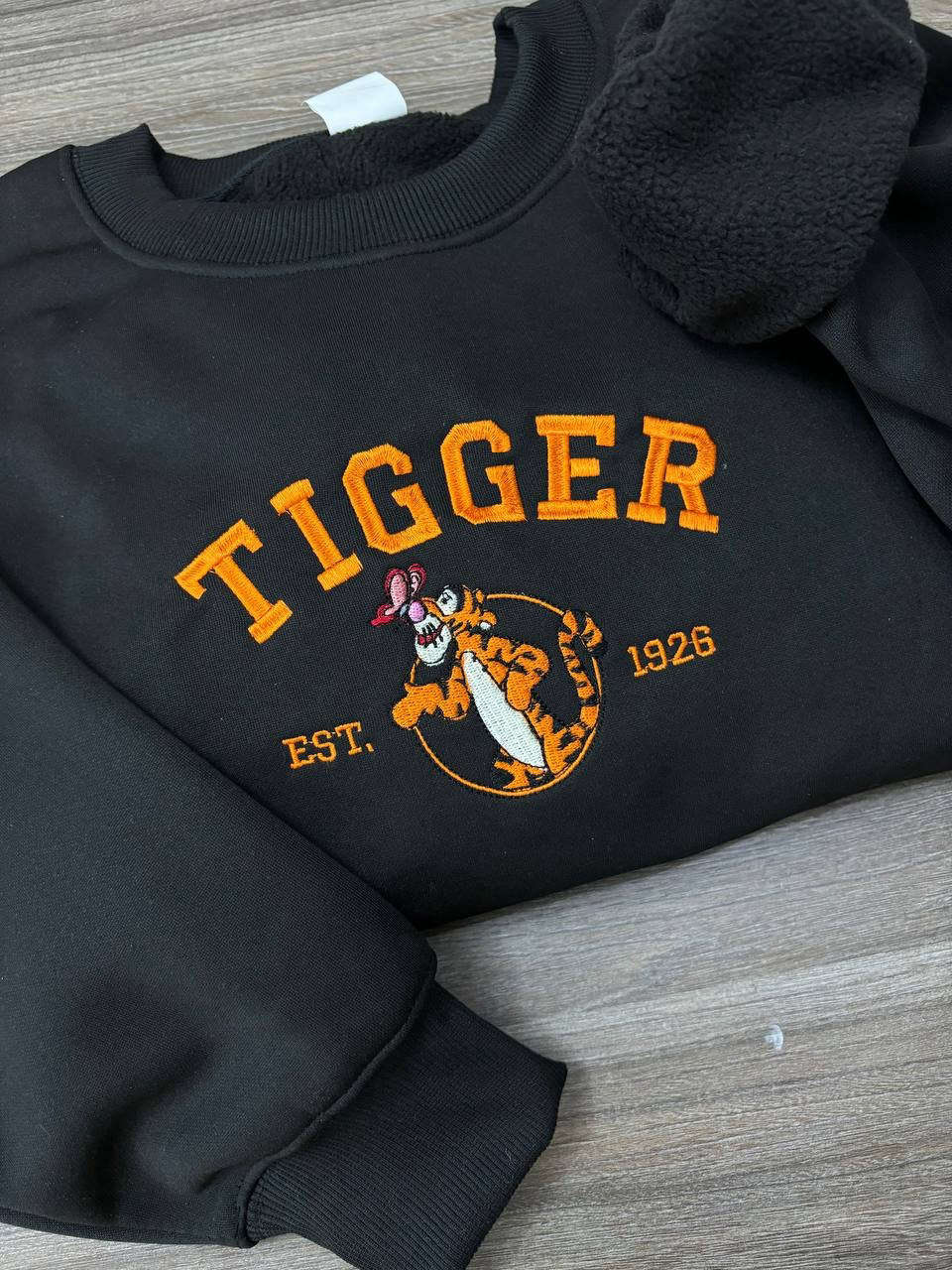 Tigger Cartoon Embroidered Sweatshirt – Winnie-the-Pooh Gift for Friends: Tigger Piglet Eeyore Shirt