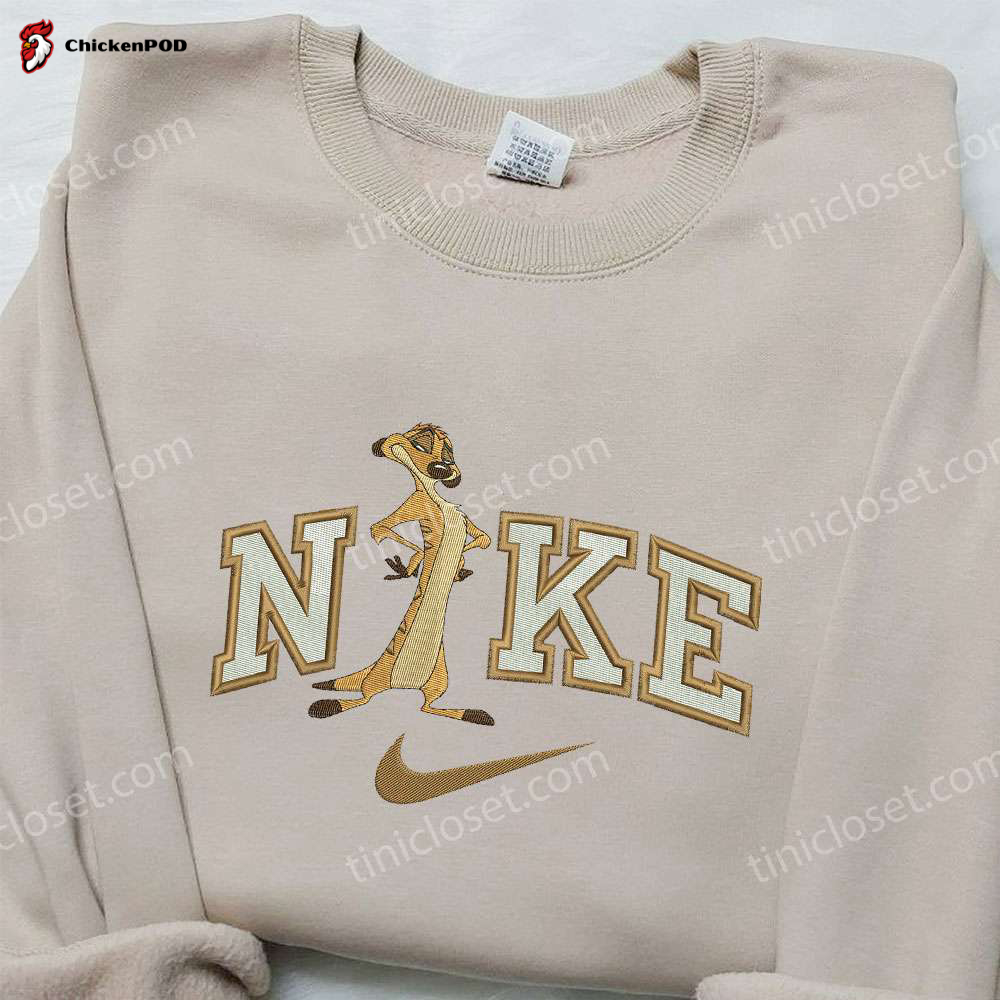 Timon x Nike Embroidered Hoodie & Lion King Shirt Nike Inspired Apparel