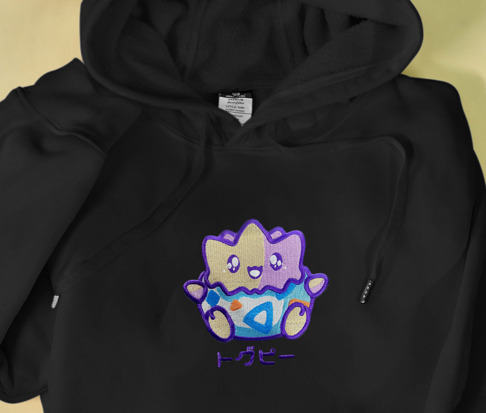 Togepi Embroidered Hoodie – Perfect Gifts for Christmas Birthday and Valentine s Day