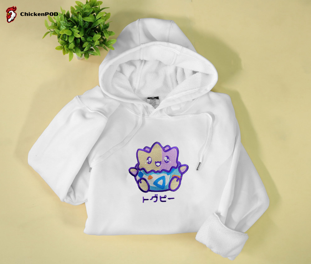 Togepi Embroidered Hoodie – Perfect Christmas Birthday and Valentine s Day Gifts