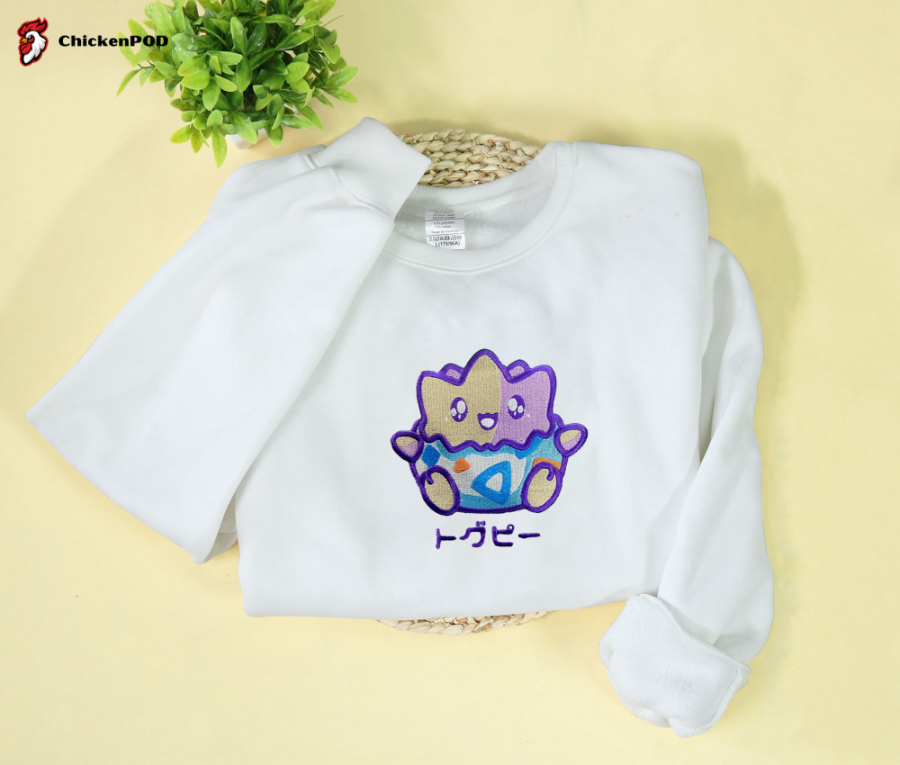 Togepi Embroidered Sweatshirt: Perfect Anime Gift for Christmas & Birthdays