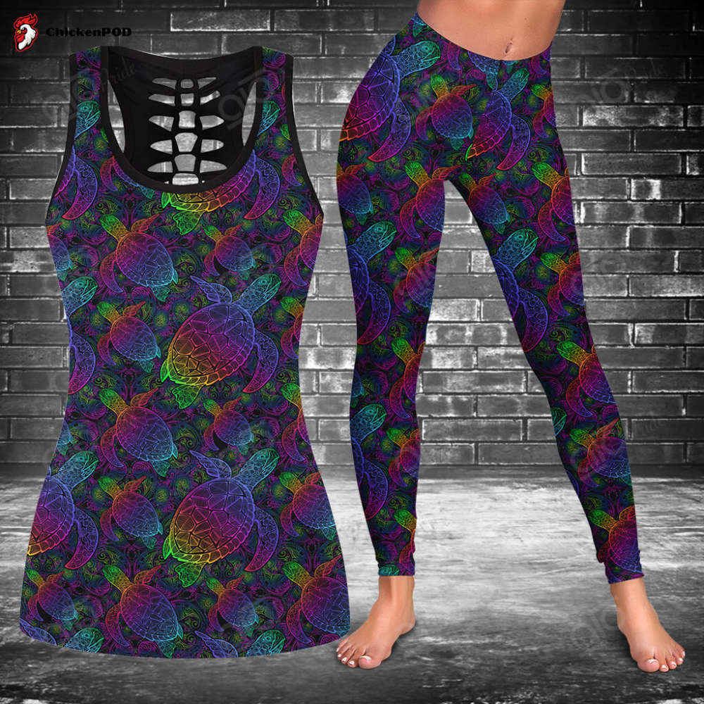 Turtle Colorful Hollow Tank Top Or Legging