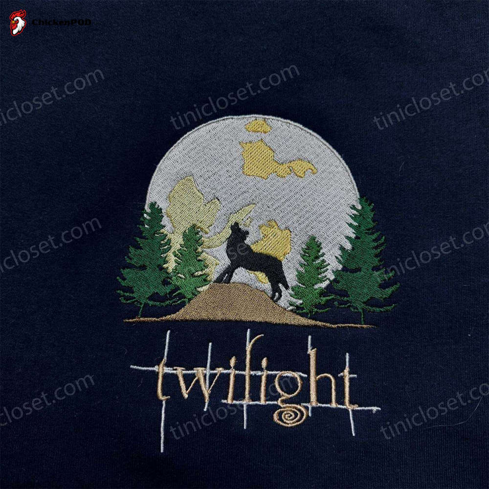 Twilight Embroidered Sweatshirt – Vintage Moon Forks Hoodie Perfect Twilight Saga Fans Gift