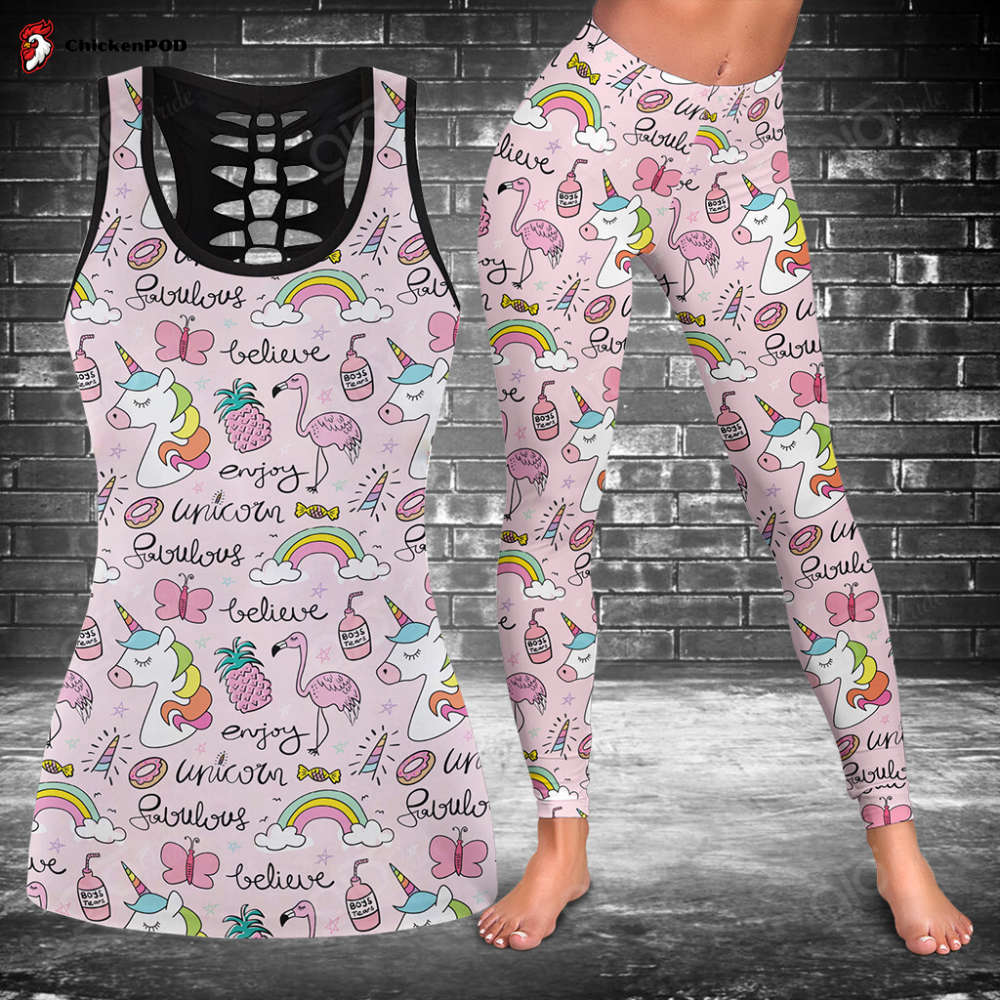 Unicorn Flamingo Pineapple Hollow Tank Top Or Legging