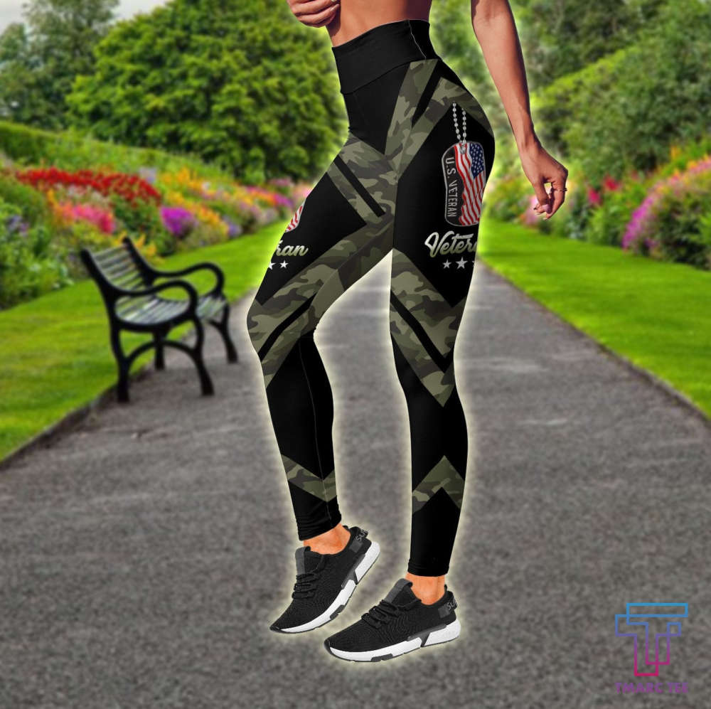 US wwii Veteran Daughter Combo (Legging+Tank) For Women Sport Gifts