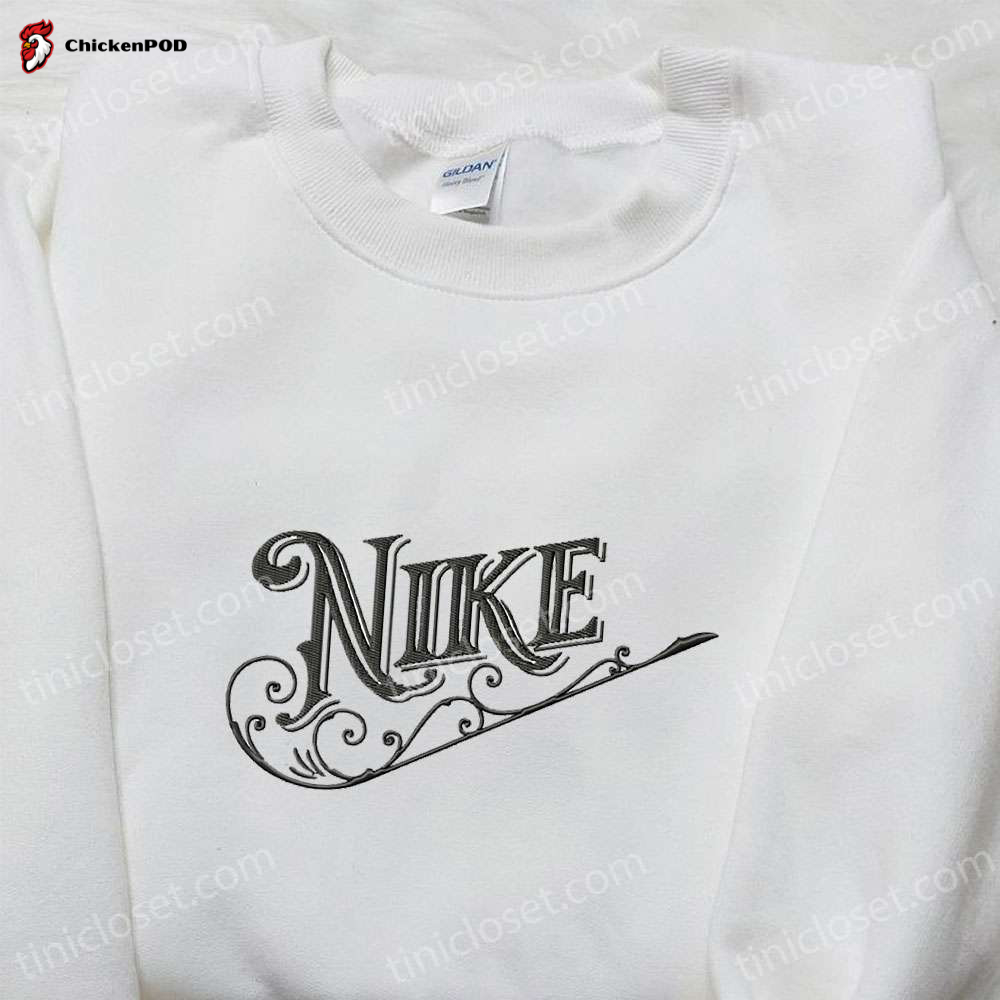 Vintage Nike Embroidered Sweatshirt & Custom Shirt: Perfect Family Gift