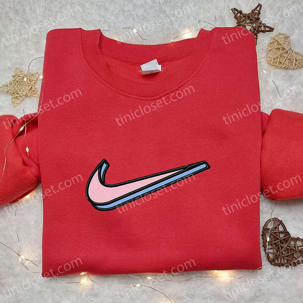 Vintage Retro Nike Swoosh Embroidered Tshirt – Nike Inspired Shirt Perfect Family Gift