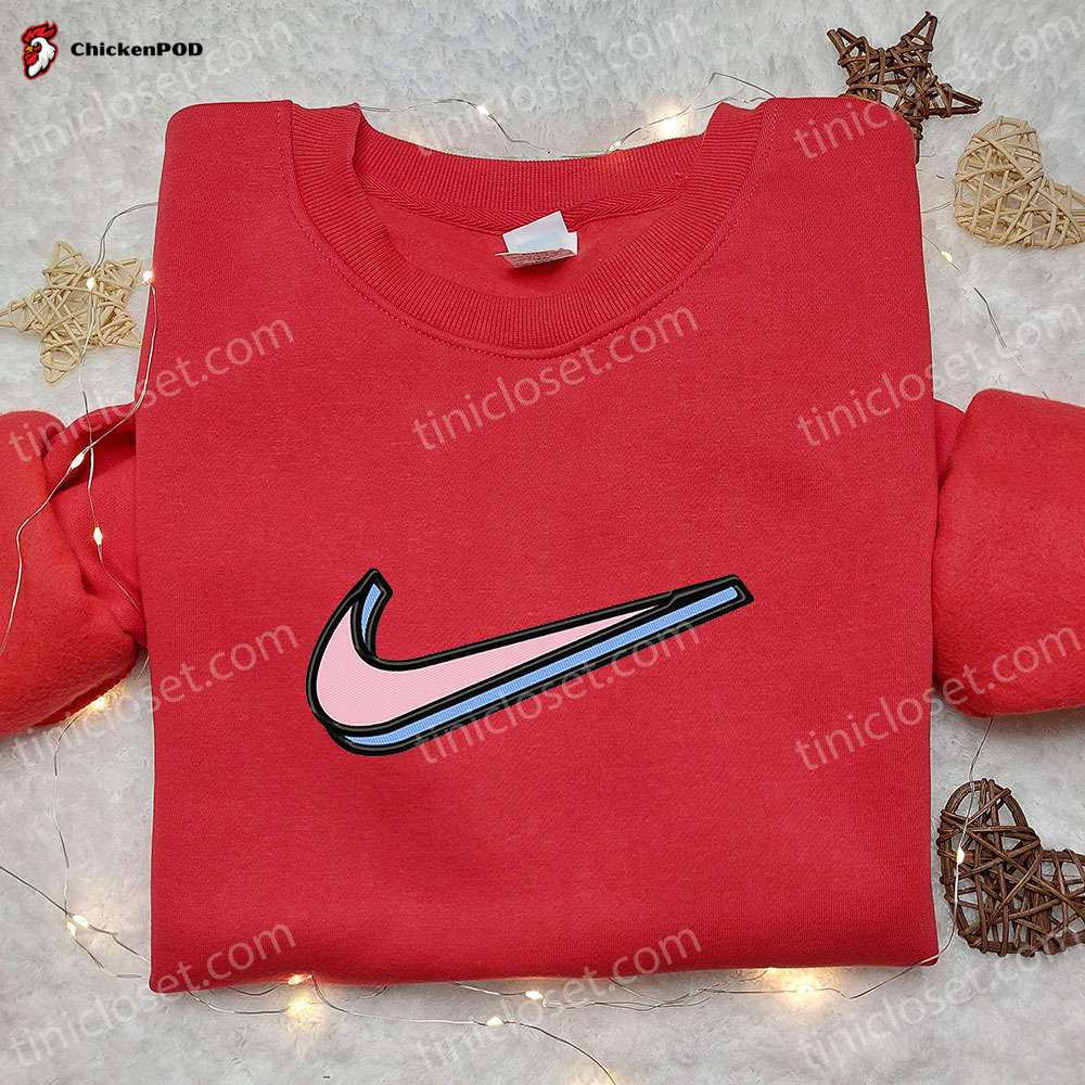 Baki Hanma x Nike Swoosh Anime Embroidered Tshirt: Nike Inspired Shirt Perfect Family Gift