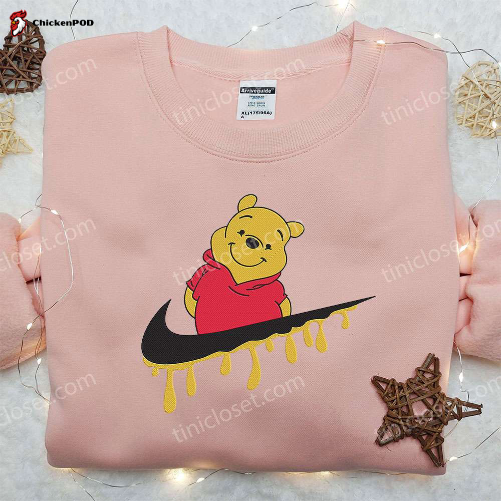 Winnie The Pooh x Nike Swoosh Embroidered Hoodie & Disney Shirt: Nike Inspired Apparel for Fans