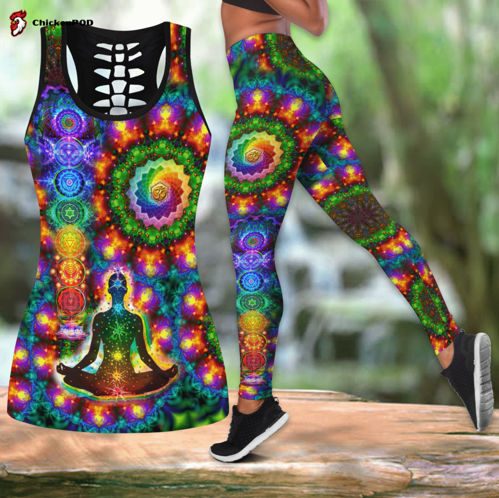 Yoga Menditation Combo Legging + Tank Top 3D All Printed