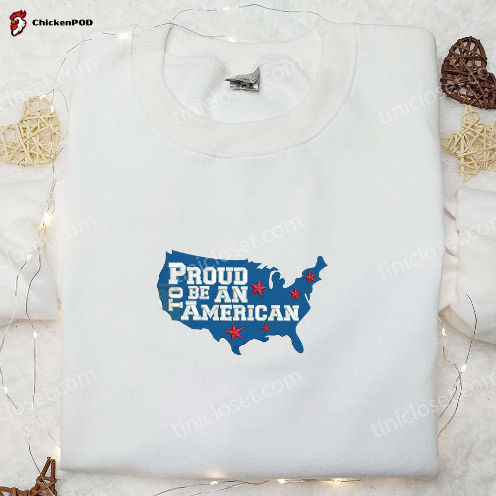 Rock Your 4th of July with USA Guitar Rocks Embroidered Shirt – Best Patriotic Shirts & National Day Gifts