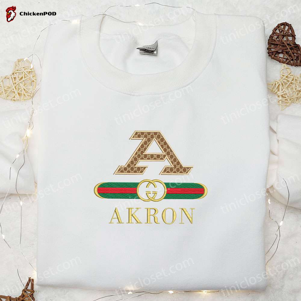 Shop Akron Zips x Gucci Embroidered Shirt & NCAA Sports Hoodie – Perfect Gift Idea