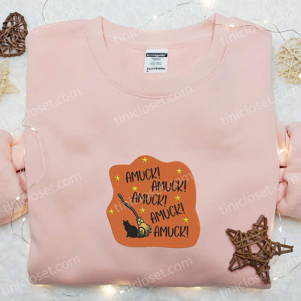 Spooky Amuck Amuck Embroidered Sweatshirt: Perfect Halloween Gift