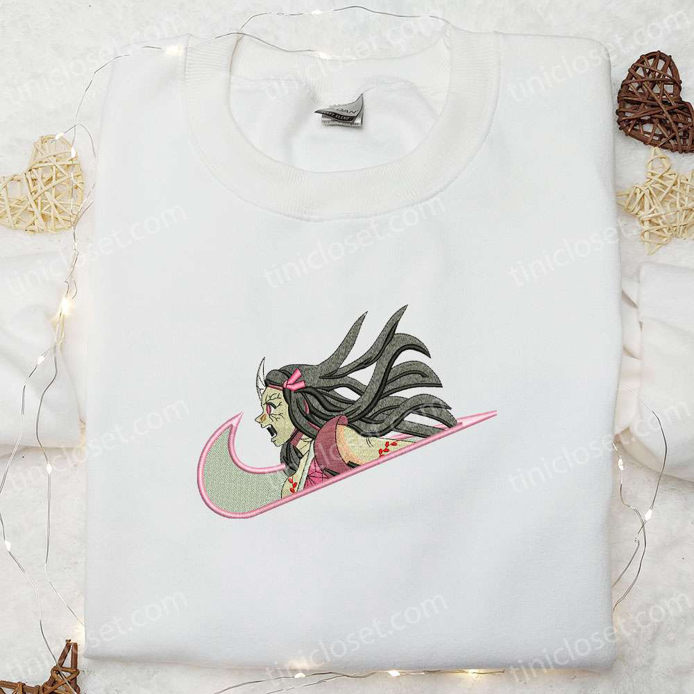 Express Your Anime Love with Angry Nezuko Kamado Embroidered Shirt