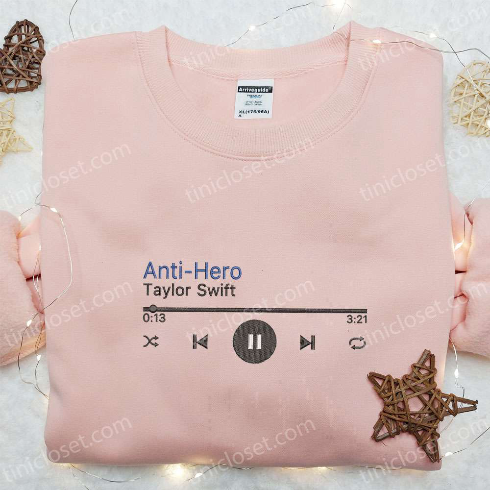 Taylor Swift Tour Embroidered Shirt & Hoodie: Best Music Gift for Fans – Anti Hero Eras Collection