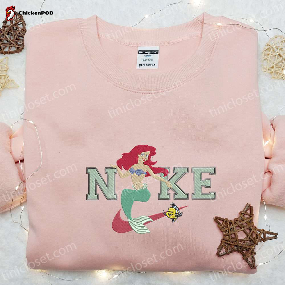 Disney Ariel and Flounder x Nike Embroidered Sweatshirt: Best Gift for Little Mermaid Fans Perfect for All Occasions