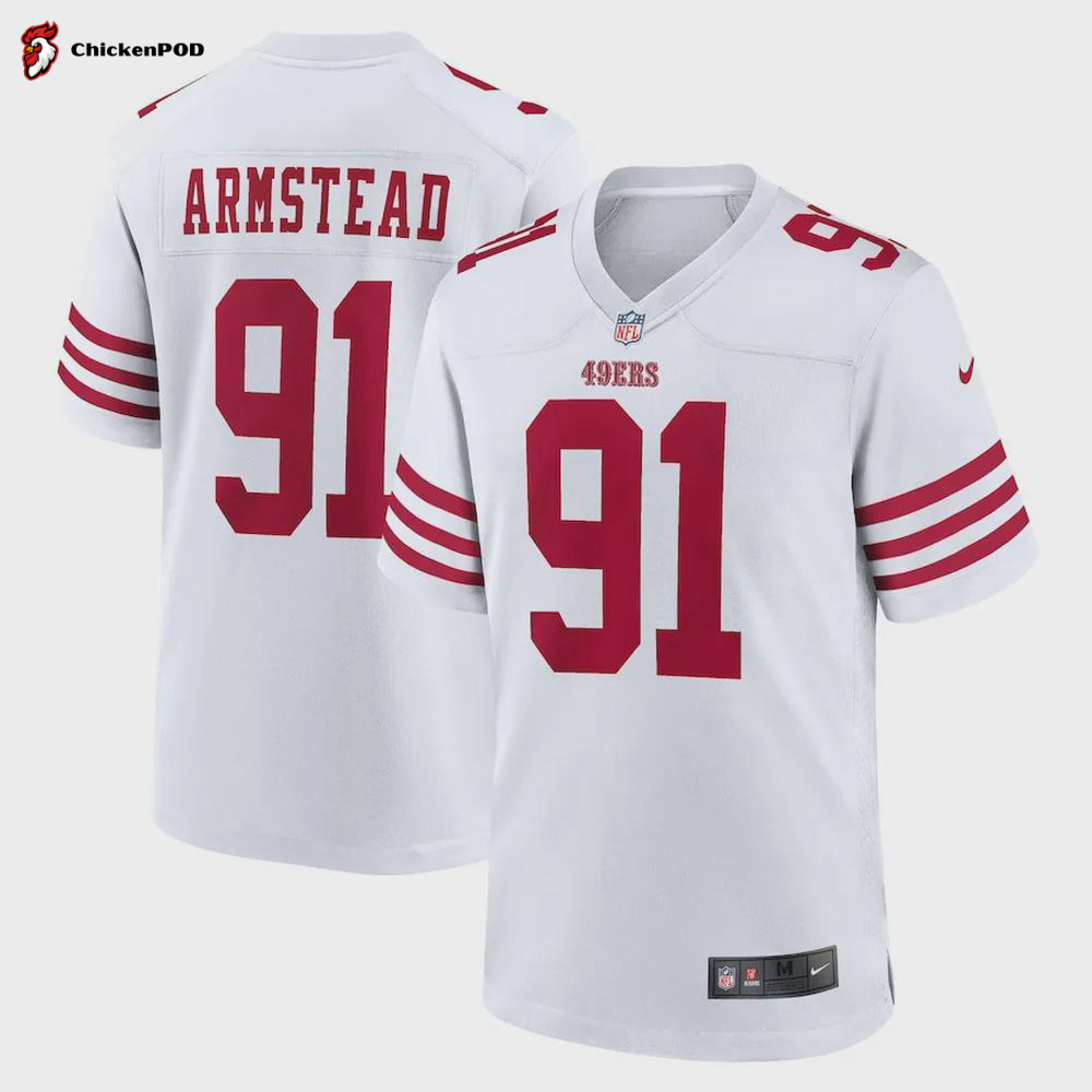 Arik Armstead 91 San Francisco 49ers Player Game Jersey – White