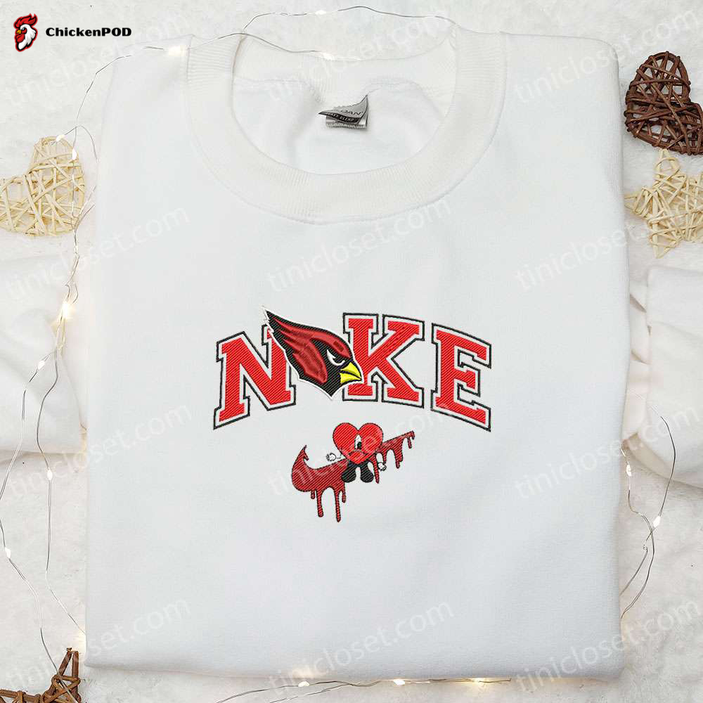 Arizona Cardinals Bad Bunny x Nike Embroidered Shirt & Hoodie: NFL Sports Gift Idea