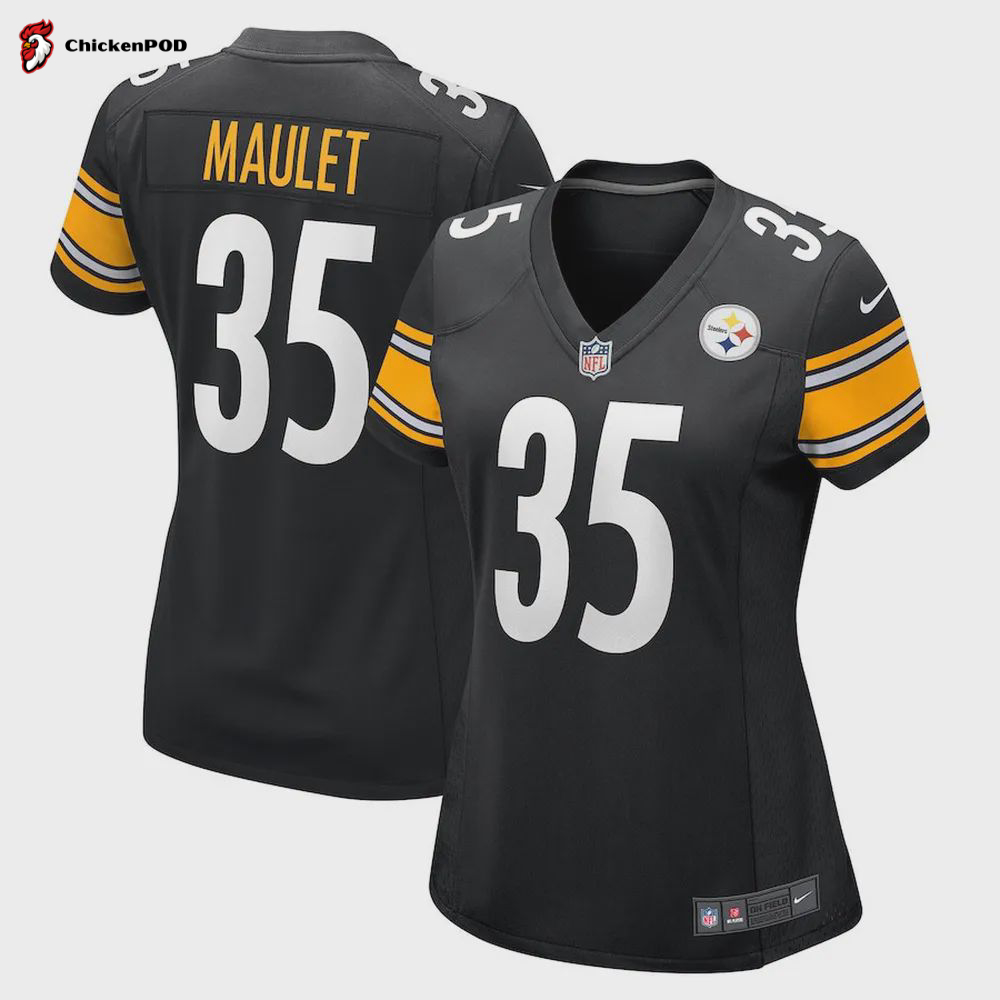 Arthur Maulet 35 Pittsburgh Steelers Women’s Game Jersey – Black