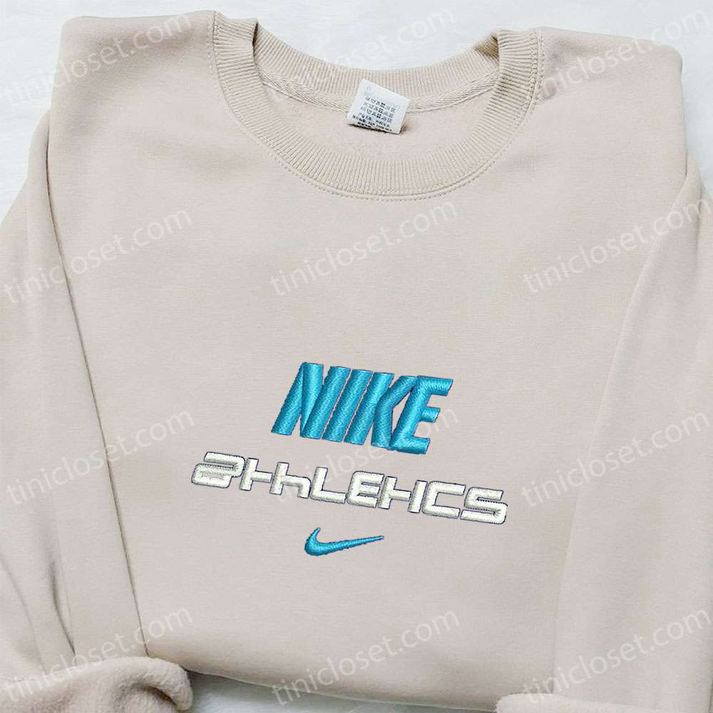 Nike Athletics Embroidered Shirt & Hoodie: Sporty Embroidered Apparel Collection