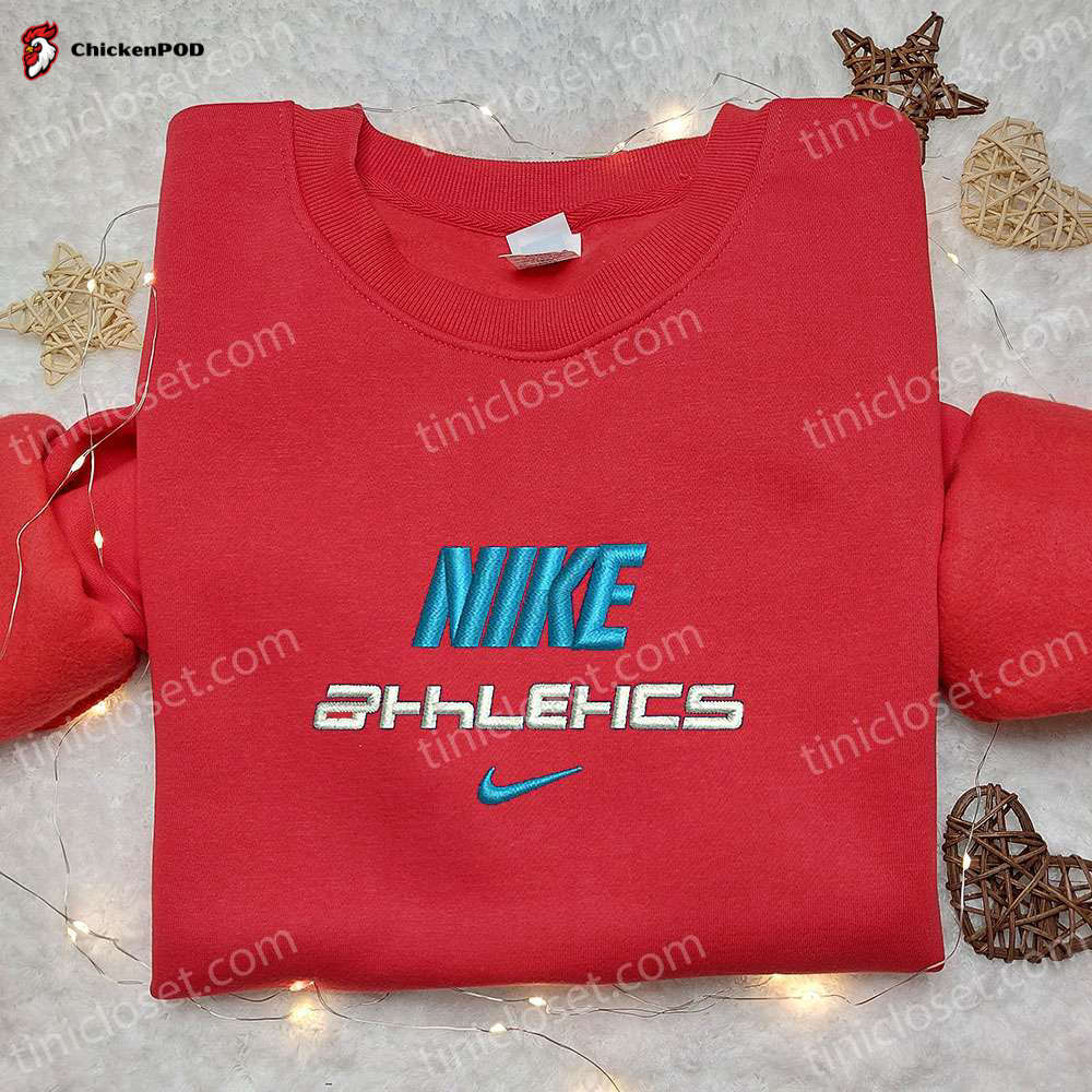 Nike Athletics Embroidered Shirt & Hoodie: Sporty Embroidered Apparel Collection