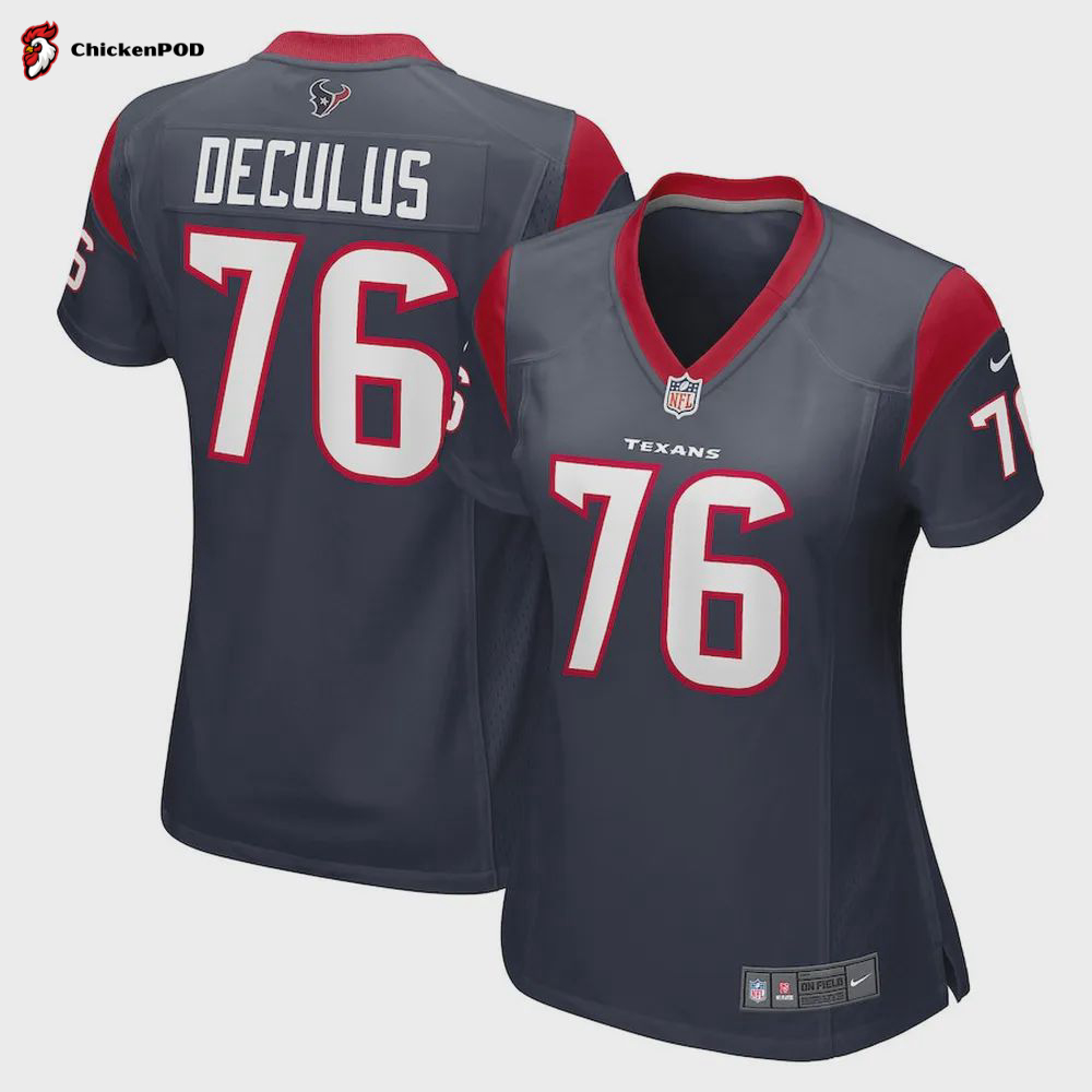 Austin Deculus Houston Texans Women’s Game Player Jersey – Navy