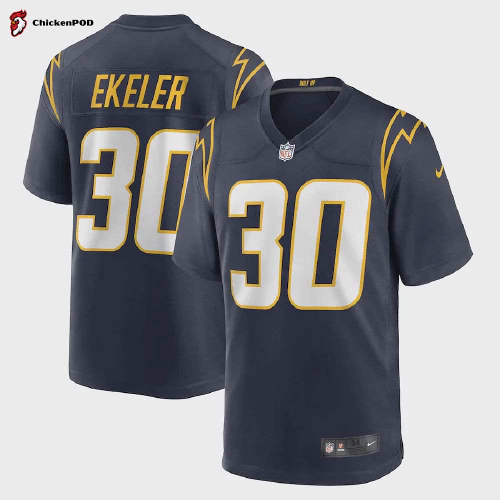 Austin Ekeler 30 Los Angeles Chargers Game Jersey – Navy