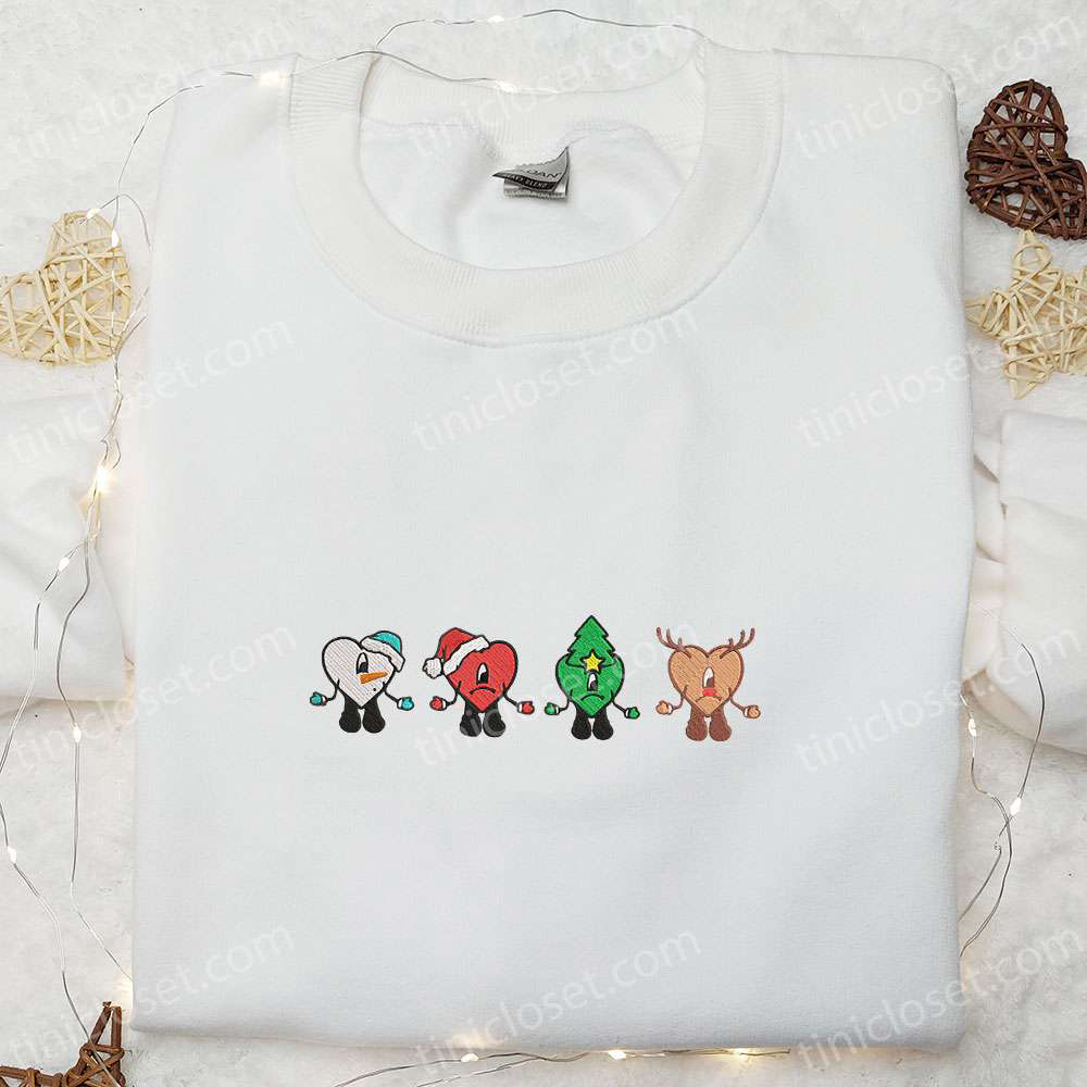 Bad Bunny Noel Embroidered Sweatshirt – Festive Christmas Shirt Top Gift Idea