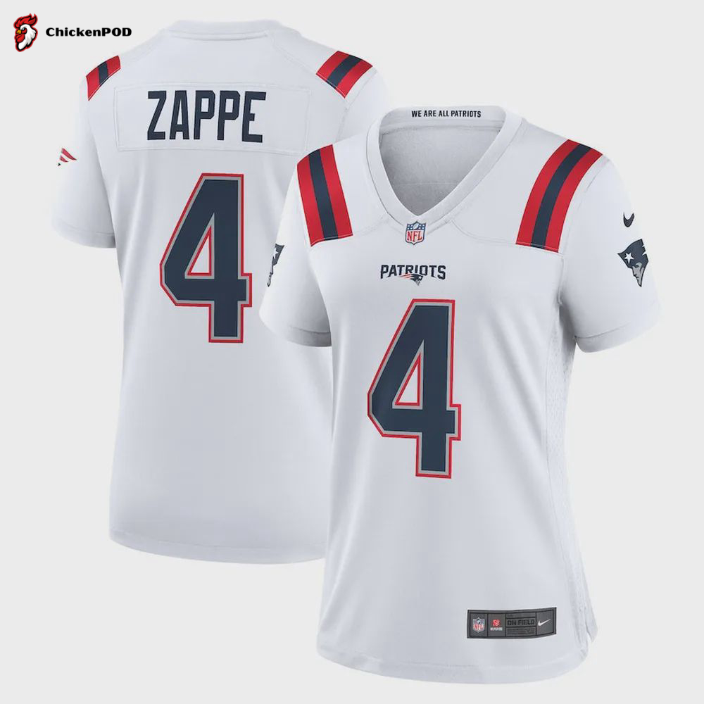 Bailey Zappe New England Patriots Game Player Jersey – Navy