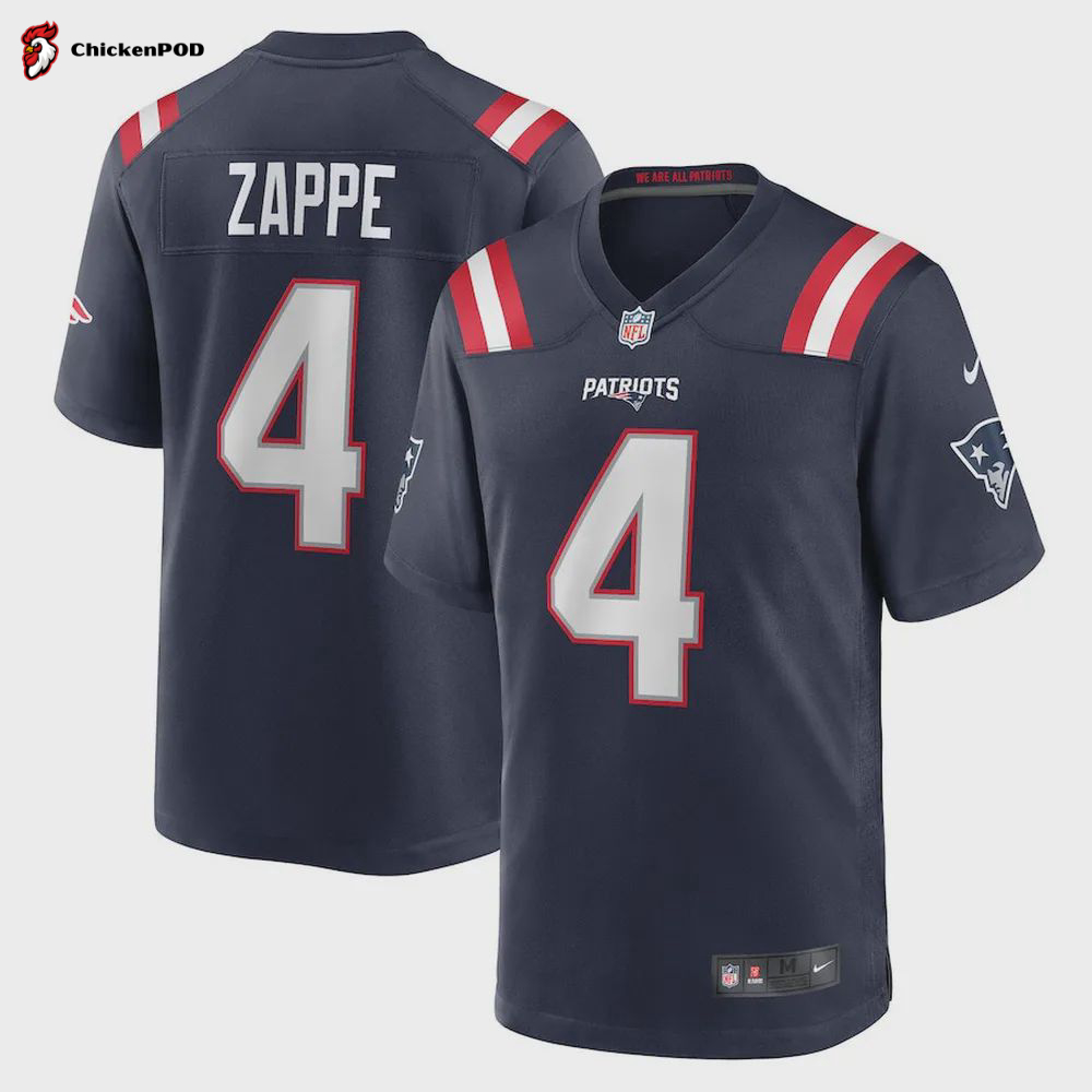 Bailey Zappe 4 New England Patriots Women’s Game Player Jersey – White