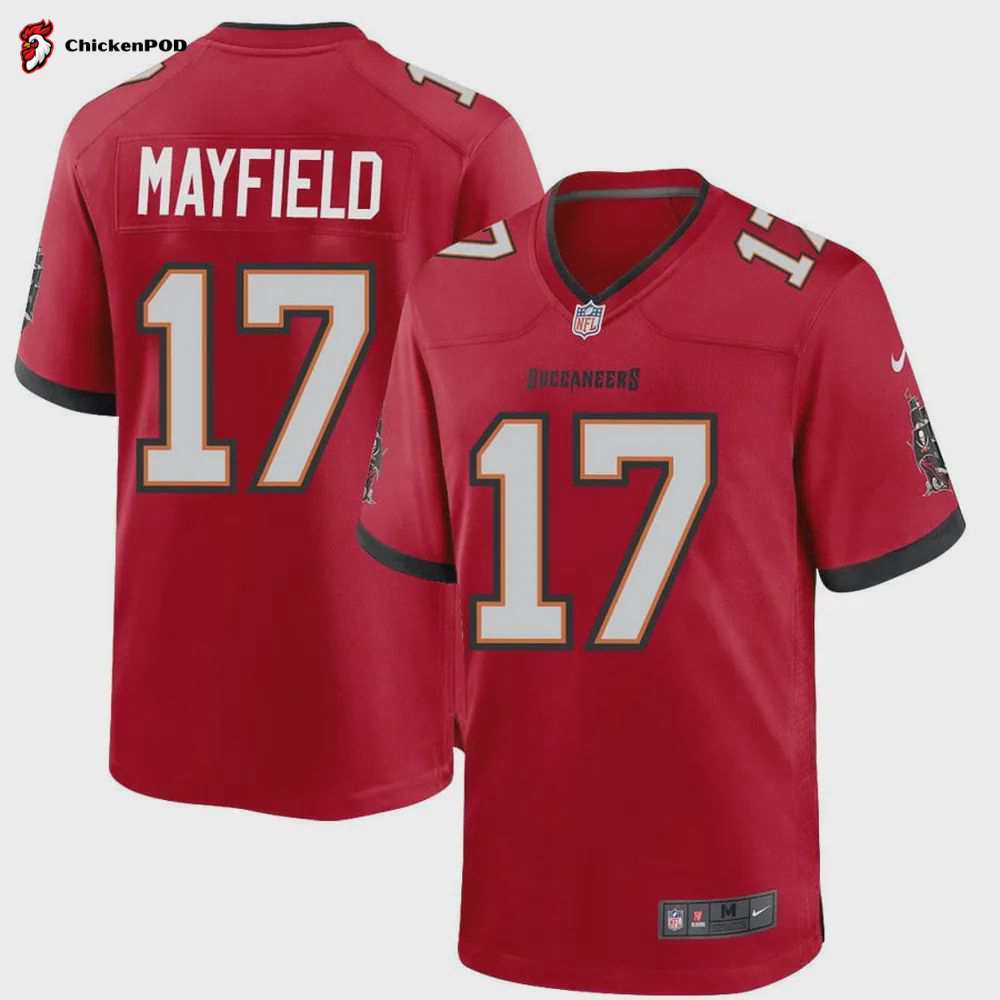 Baker Mayfield 17 Tampa Bay Buccaneers Men Game Jersey – Red