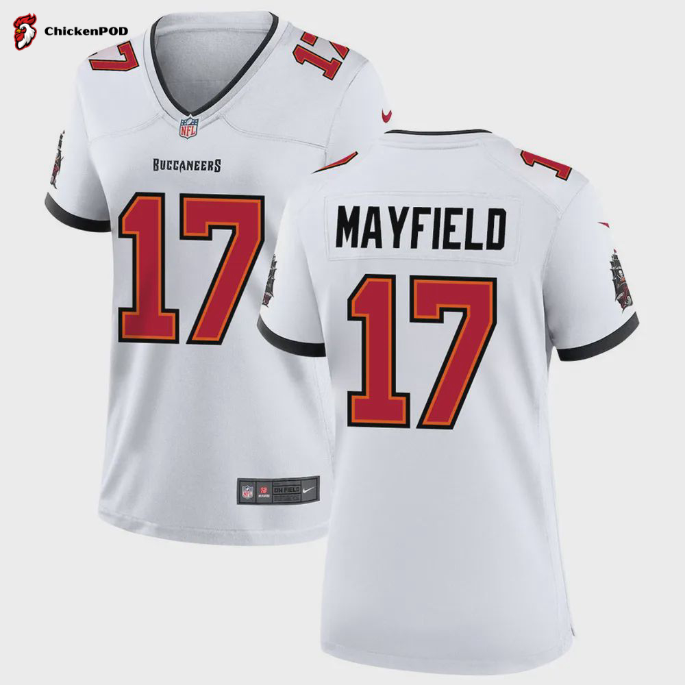 Baker Mayfield 17 Tampa Bay Buccaneers Women Alternate Game Jersey – Pewter