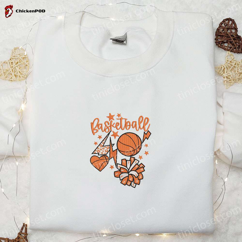 Score Big with Basketball Mama Embroidered Shirt & Sports Hoodie – Perfect Mother’s Day Gift Idea!