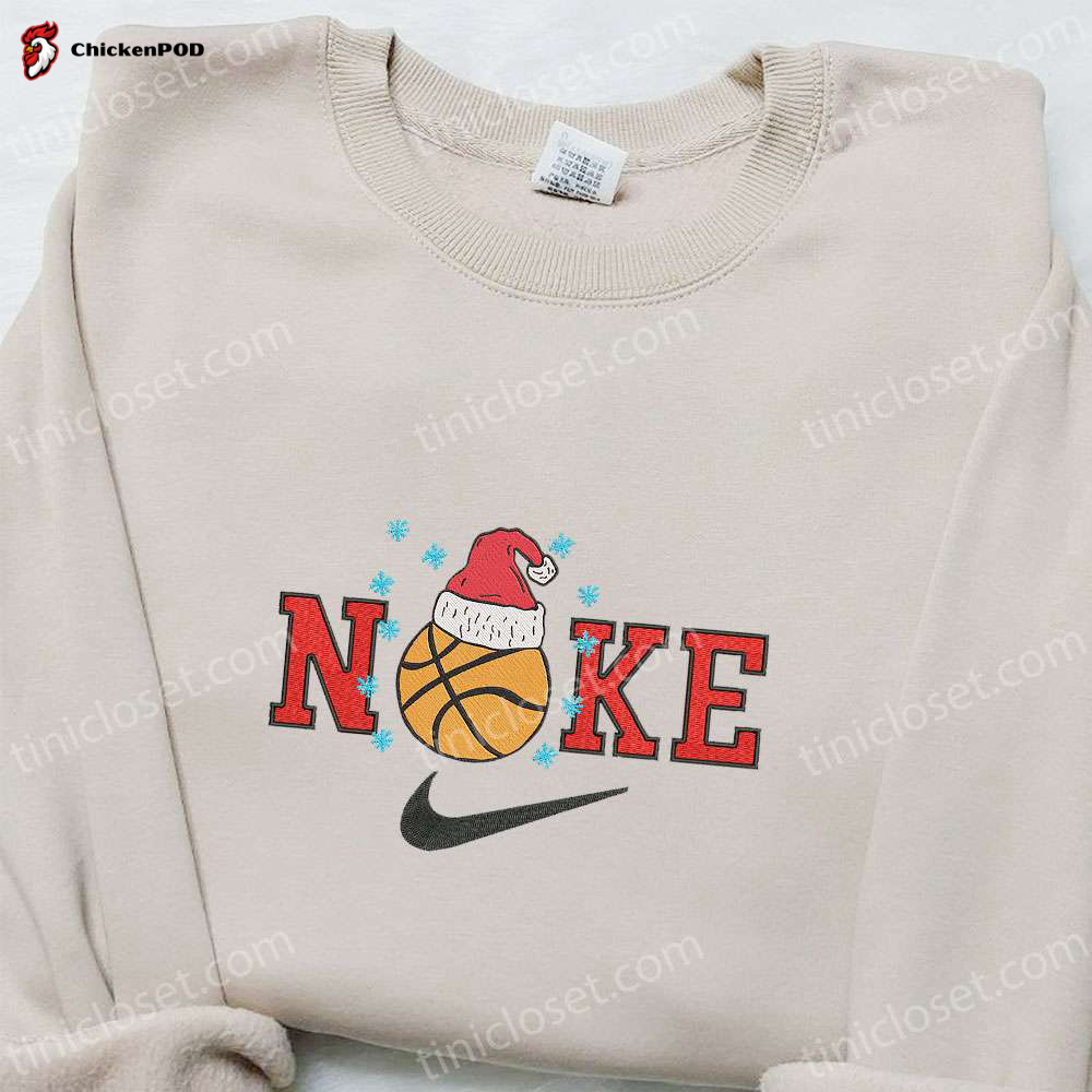 Nike Christmas Embroidered Sweatshirt & Cartoon Shirt: Best Gift Ideas for Basketball Lovers